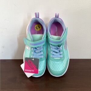 NEW Skechers Kids' Girls Aqua - Turquoise and Lavender Sneakers